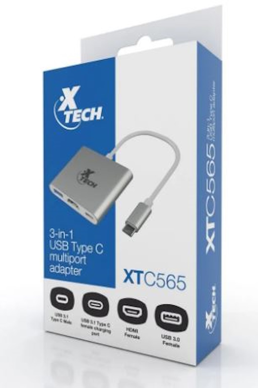 Adaptador de USB Tipo C a HDMI, USB 2.0 + USB Tipo C 3.1