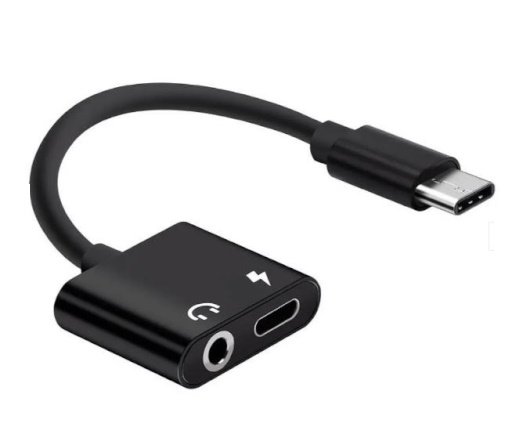 CABLE TIPO C A TIPO C+PLUS 3.5 NEGRO