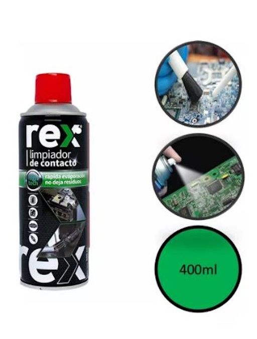 Limpia Contacto 400 Ml Rex - Limpiador Multiuso ElectrónicaLimpia Contacto 400 Ml Rex - Limpiador Multiuso Electrónica clip-icon Limpia Contacto 400 Ml Rex - Limpiador Multiuso Electrónica Limpia Contacto 400 Ml Rex - Limpiador Multiuso Electrónica Limpia Contacto 400 Ml Rex - Limpiador Multiuso Electrónica Limpia Contacto 400 Ml Rex - Limpiador Multiuso Electrónica Limpia Contacto 400 Ml Rex - Limpiador Multiuso Electrónica Limpia Contacto 400 Ml Rex - Limpiador Multiuso Electrónica Ver más productos marca Rex Nuevo | +5mil vendidos Limpia Contacto 400 Ml Rex - Limpiador Multiuso Electrónica
