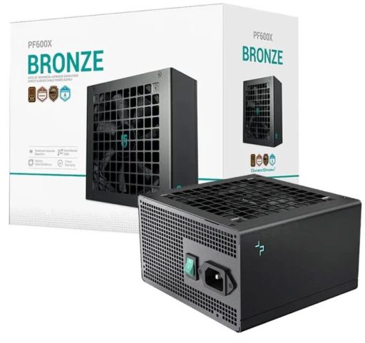 DeepCool PF600X Black 600W Fuente de Poder 80+ BRONZE no modular
