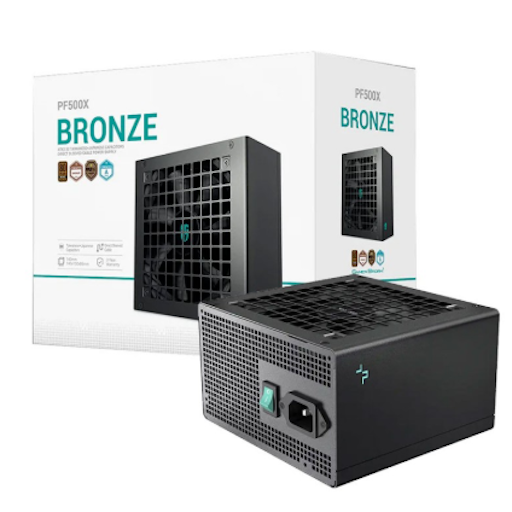 DeepCool PF500X Black 500W Fuente de Poder 80+ BRONZE no modular